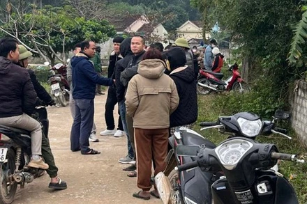 Khu vực xóm Xuân Phú, xã Đồng Thành, nơi xảy ra án mạng.