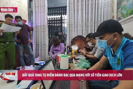 Bắt quả tang tụ điểm đánh bạc qua mạng với số tiền giao dịch lớn