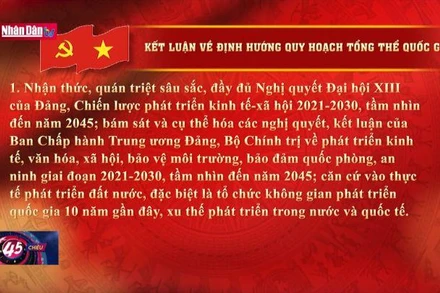 Kết luận về định hướng quy hoạch tổng thể quốc gia