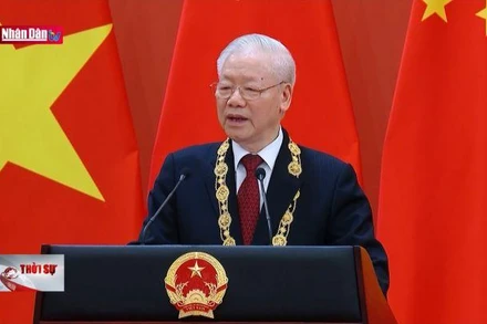 Trao Huân chương Hữu nghị tặng Tổng Bí thư Nguyễn Phú Trọng