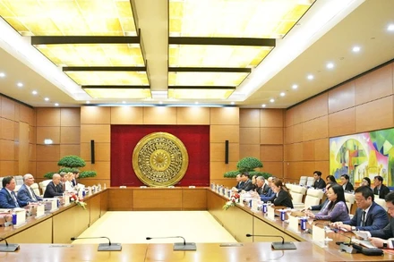 Toàn cảnh buổi tiếp. (Ảnh: N.HOÀNG)