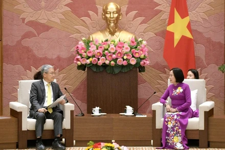 Phó Chủ tịch Quốc hội Nguyễn Thị Thanh tiếp Chủ tịch kiêm Tổng Giám đốc Tập đoàn Điện lực Hàn Quốc Kim Dong Cheol.