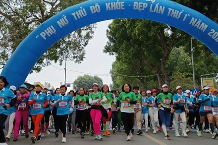 Phụ nữ Thủ đô tích cực hưởng ứng tham gia Giải đi bộ. 