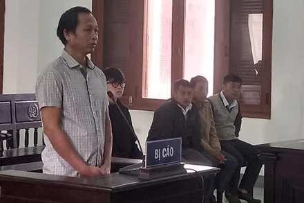 Bị cáo Nay Y BLang tại phiên tòa.