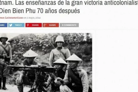 Bài báo về Chiến thắng Điện Biên Phủ trên Báo Resumen Latinoamericano của Argentina