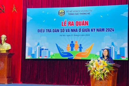 Lễ ra quân Điều tra dân số và nhà ở giữa kỳ năm 2024.