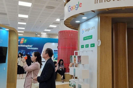 Khu trưng bày của Google tại Trung tâm Đổi mới sáng tạo Quốc gia (NIC) Láng Hòa Lạc.