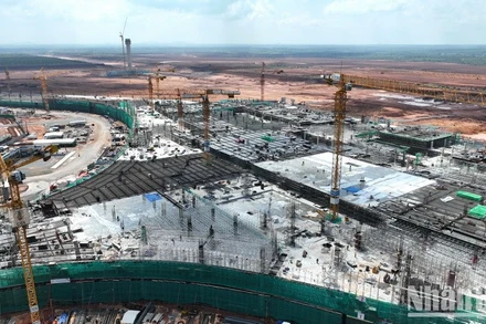 Dự án xây dựng Cảng Hàng không quốc tế Long Thành. (Ảnh: THIÊN VƯƠNG)