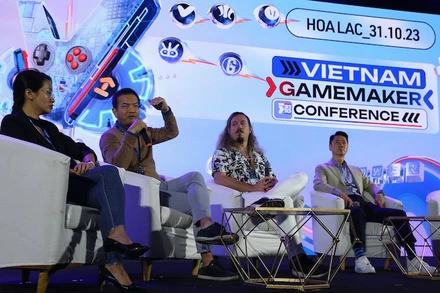 Các đại biểu thảo luận tại Diễn đàn Quốc gia ngành game Việt 2023.