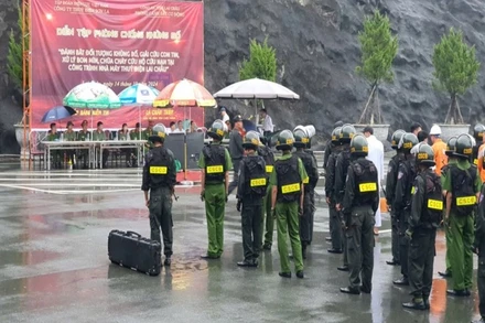 Diễn tập Phòng chống khủng bố tại Nhà máy thủy điện Lai Châu.