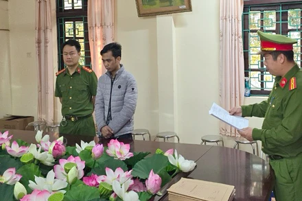 Cơ quan điều tra ra quyết định khởi tố vụ án, khởi tố, bắt tạm giam bị can đối với Dương Ngọc Duy. (Ảnh Công an Lai Châu cung cấp)