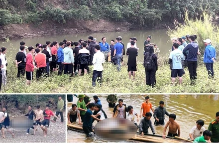 Lực lượng cứu hộ và người dân địa phương tìm thấy thi thể các nạn nhân.