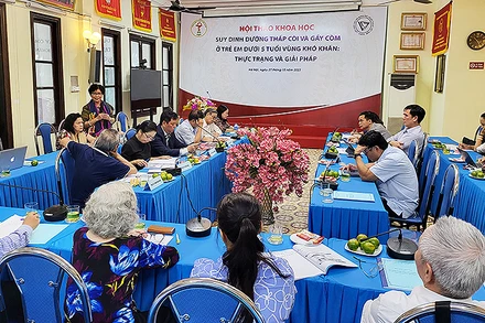 Toàn cảnh Hội thảo khoa học "Suy dinh dưỡng thấp còi và gầy còm ở trẻ em dưới 5 tuổi vùng khó khăn: Thực trạng và giải pháp".