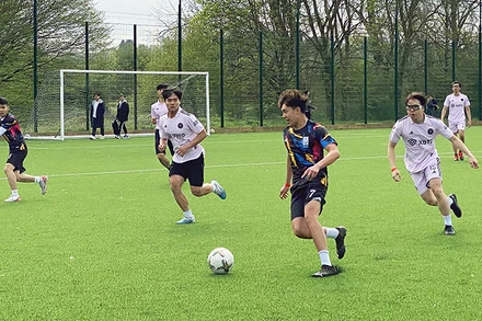 Những trận cầu sôi nổi tại Giải bóng đá Sinh viên Việt Nam tại Vương quốc Anh năm 2024.