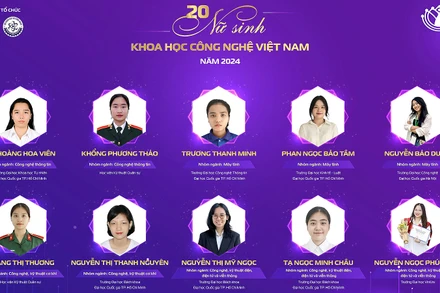 Các cá nhân giành Giải thưởng Nữ sinh khoa học công nghệ Việt Nam năm 2024.