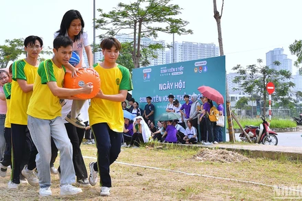 Sinh viên, thanh niên tranh tài tại Ngày hội Sinh viên khỏe Thủ đô trong khuôn khổ Ngày hội "Sinh viên 5 tốt" thành phố Hà Nội lần thứ VI, năm 2025.