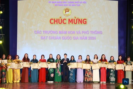Các trường mầm non và phổ thông đạt chuẩn quốc gia năm 2024.