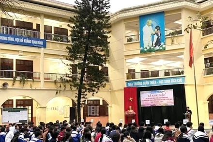 Quang cảnh lễ khai mạc kỳ thi.