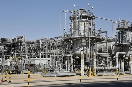 Cơ sở lọc dầu của tập đoàn dầu mỏ Saudi Arabia Aramco ở Dammam. (Ảnh THX/TTXVN)