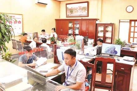 Bộ phận một cửa của xã nông thôn mới thông minh Giao Phong, huyện Giao Thủy (Nam Định).