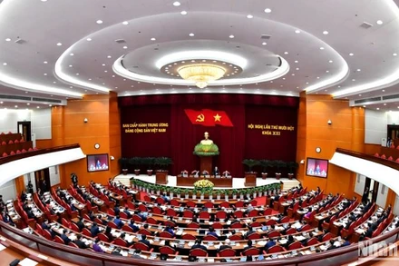 Quang cảnh Hội nghị lần thứ 11 Ban Chấp hành Trung ương Đảng khóa XIII. (Ảnh: ĐĂNG KHOA)