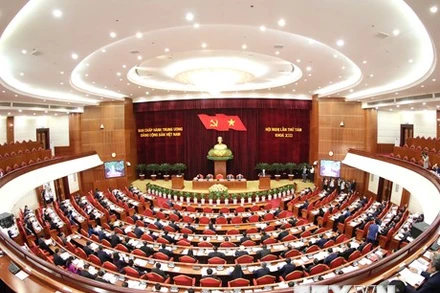 Toàn cảnh phiên khai mạc Hội nghị Trung ương 8, khóa XIII. (Ảnh: Phương Hoa/TTXVN)