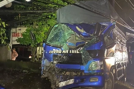 Hiện trường vụ tai nạn.