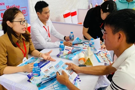 Hoạt động tư vấn tuyển dụng tại Phiên giao dịch việc làm.