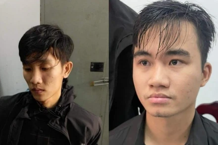 Hai nghi can thực hiện vụ cướp. (Ảnh Công an cung cấp)