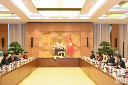 Quang cảnh cuộc tiếp tại Nhà Quốc hội. (Ảnh: Duy Linh)