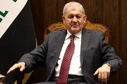 Ứng viên tranh cử Tổng thống Iraq Abdul Latif Rashid tại phiên họp Quốc hội ở Baghdad, ngày 13/10/2022. (Ảnh: AFP/TTXVN)