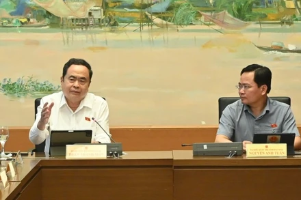 Chủ tịch Quốc hội Trần Thanh Mẫn phát biểu tại phiên họp. (Ảnh: BÙI GIANG)