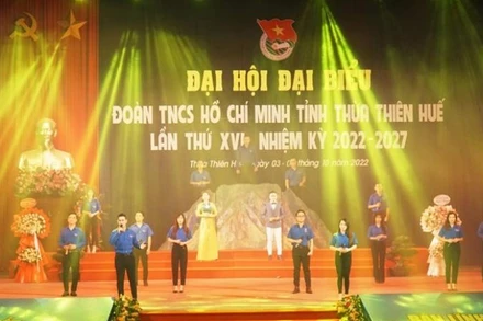 Tiết mục văn nghệ chào mừng Đại hội đại biểu Đoàn Thanh niên Cộng sản Hồ Chí Minh tỉnh Thừa Thiên Huế lần thứ 16.
