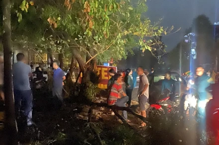 Hiện trường nơi xảy ra vụ điện giật.