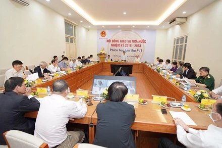 Một cuộc họp của Hội đồng Giáo sư Nhà nước. (Nguồn: http://hdgsnn.gov.vn)