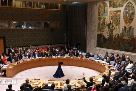 Toàn cảnh một phiên họp Hội đồng Bảo an Liên hợp quốc ở New York, Mỹ. (Ảnh: THX/TTXVN)