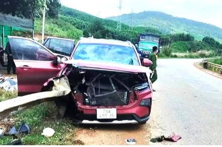 Hiện trường vụ tai nạn. (Ảnh: N.H)