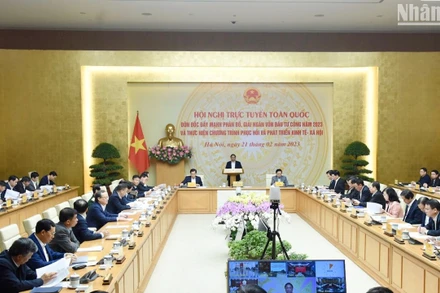 Thủ tướng Phạm Minh Chính phát biểu khai mạc Hội nghị. (Ảnh: Trần Hải)