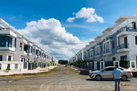 Một góc Dự án khu dân cư Tân Thịnh.