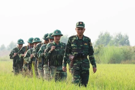 Chiến sỹ bộ đội biên phòng. (Ảnh: Bùi Giang/TTXVN)