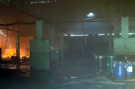 Hiện trường vụ cháy.
