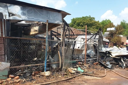 Hiện trường vụ hỏa hoạn.