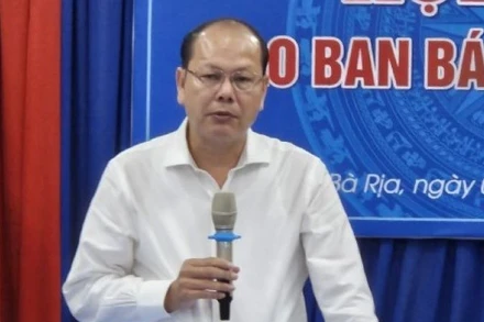 Ông Nguyễn Văn Hải, nguyên Giám đốc Sở Tài nguyên và Môi trường tỉnh Bà Rịa-Vũng Tàu phát biểu tại một cuộc họp.