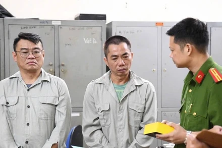 Hai đối tượng cầm đầu đường dây bị công an Phú Thọ bắt giữ.