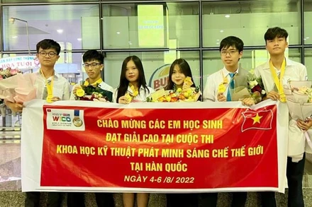 Các em học sinh Việt Nam tham dự Kỳ thi WICO 2022.