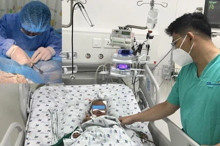 Bé Th. được truyền dịch, truyền máu, chế phẩm máu, kháng sinh, kháng giun… nên tình trạng cải thiện dần. (Ảnh: Bệnh viện Nhi Đồng Thành phố cung cấp)