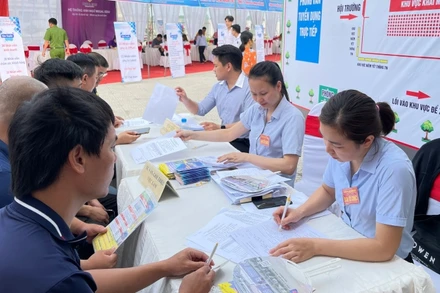 Hoạt động tư vấn tuyển dụng tại Phiên giao dịch việc làm.