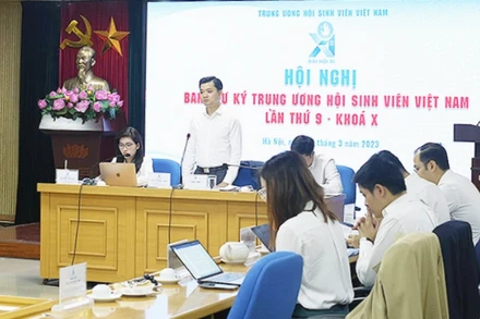 Toàn cảnh Hội nghị Ban Thư ký Trung ương Hội Sinh viên Việt Nam lần thứ 9, khóa X. 