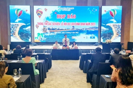 Sở Du lịch phối hợp Sở Thông tin và Truyền thông Bình Định tổ chức họp báo thông tin về các sự kiện trong chuỗi Lễ hội Du lịch Bình Định năm 2023.