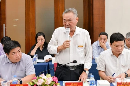 Ông: Phạm Quốc Bảo, Bí thư Đảng ủy, Chủ tịch Hội đồng Thành viên EVNHCMC phát biểu tại hội nghị.